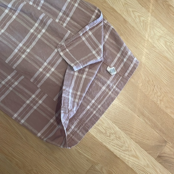 Free People Plaid Linen/Cotton Blend strapless midi dress - Picture 4 of 10